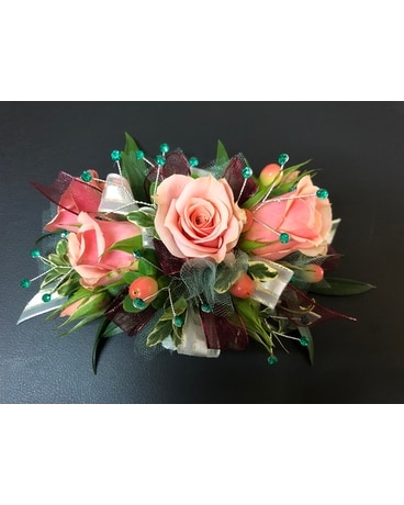 Peachy-Green Prom Corsage Corsage