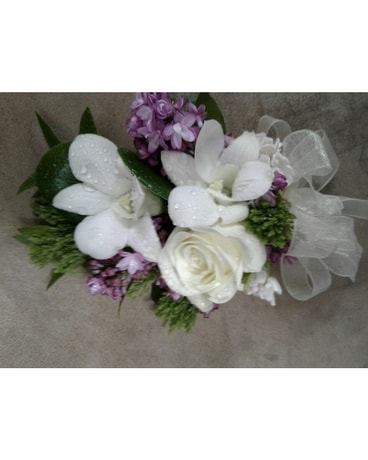 Roses, Orchids and Lilac Flower Arrangement