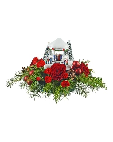2023 Thomas Kinkade Sounds of Christmas Flower Arrangement
