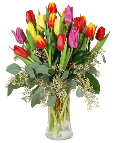 Tulip Rainbow (Local Delivery Only) Flower Arrangement