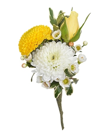 Mummy Boutonniere Flower Arrangement