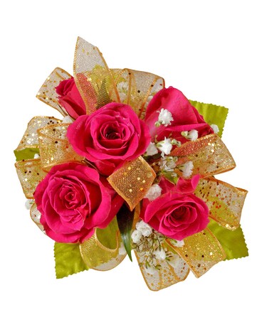 Five Spray Rose with Baby's Breath Corsage Corsage