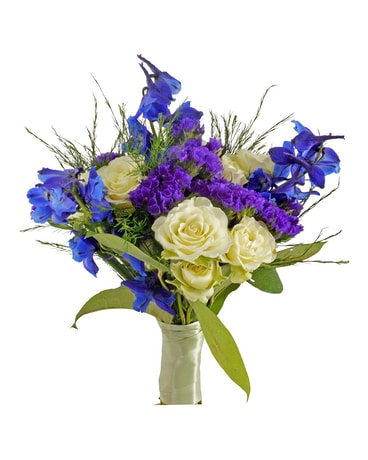 Blue & Purple Posey Bouquet Corsage