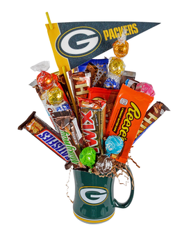 Packers Candy Bouquet Flower Arrangement