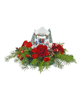 2023 Thomas Kinkade Sounds of Christmas Flower Arrangement