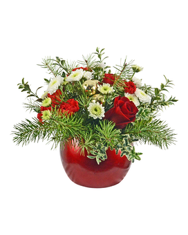 Holiday Greetings Flower Arrangement