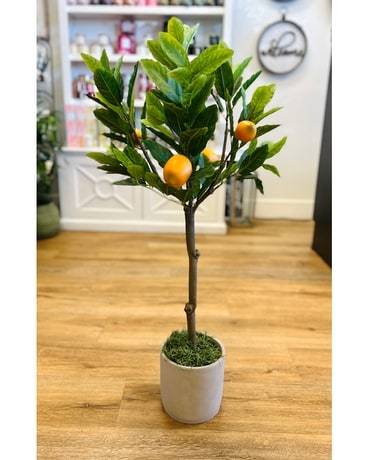 Faux Lemon Tree Plant
