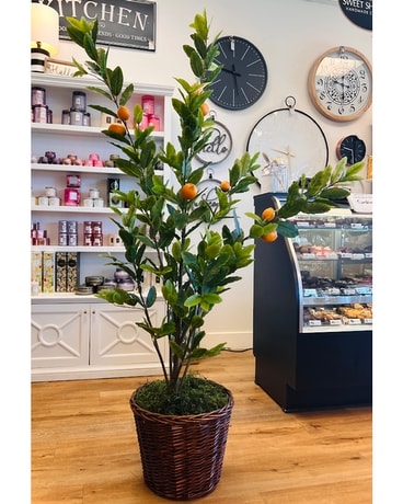 Large Faux Lemon Tree Plant