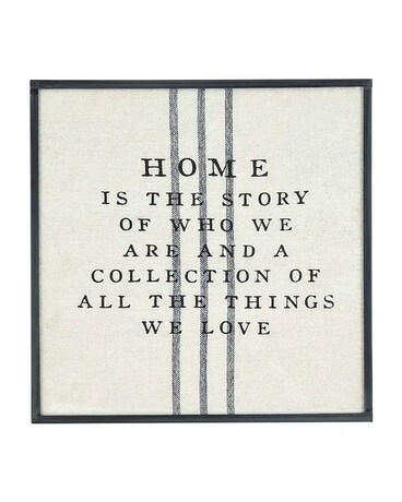 Tin Frame Square Fabric Plaque Gifts