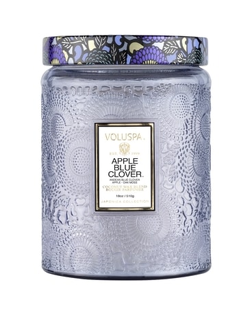Voluspa Apple Blue Clover Candle Jar Candle