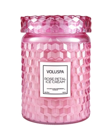 Voluspa Rose Petal Ice Cream Candle Jar Candle