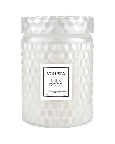 Voluspa Milk Rose Candle Jar Candle