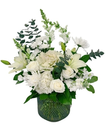 Peaceful White Flower Arrangement