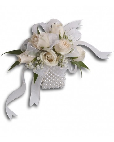 White Whisper Wristlet Flower Arrangement