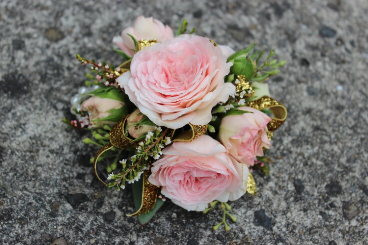 Blush corsage