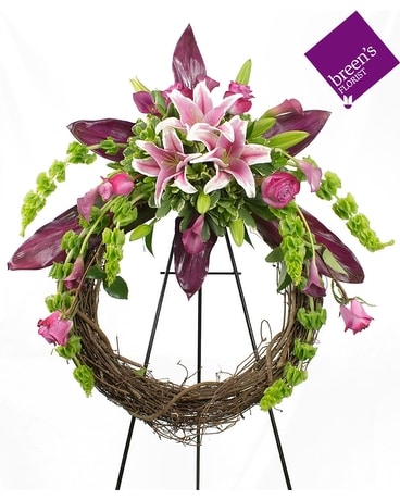 Blooming Grapevine Wreath In Houston Tx Breen S Clear Lake Flowers