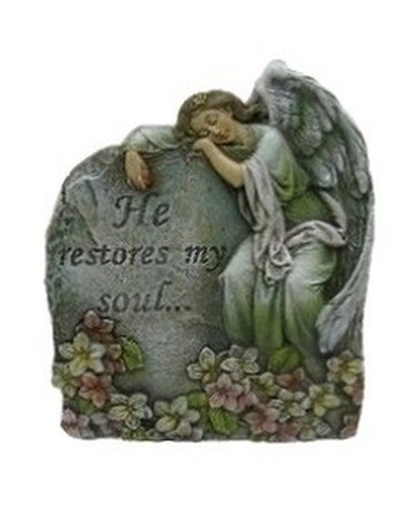He Restores My Soul Angel Plaque