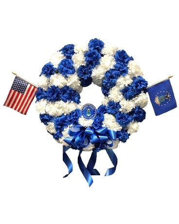 Air Force Military Memorial Wreath Flower Arrangement