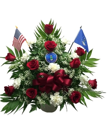 Air Force Military Funeral Spray Flower Arrangement