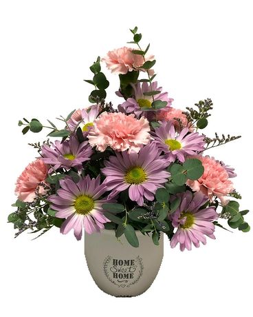 Home Sweet Home Crock Flower Arrangement