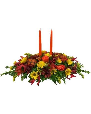 Festive Fall Centerpiece Flower Arrangement