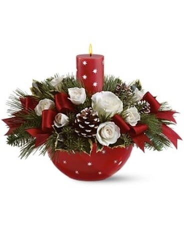Holiday Star Bowl Bouquet Flower Arrangement