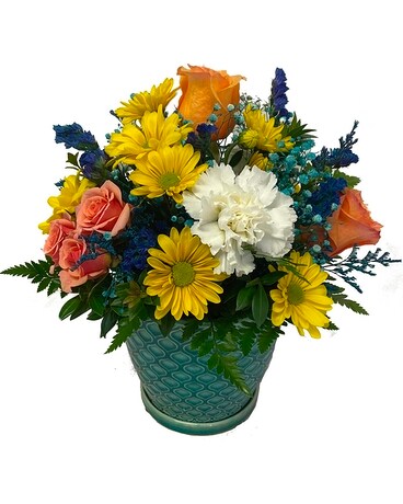 Turquoise Days Flower Arrangement