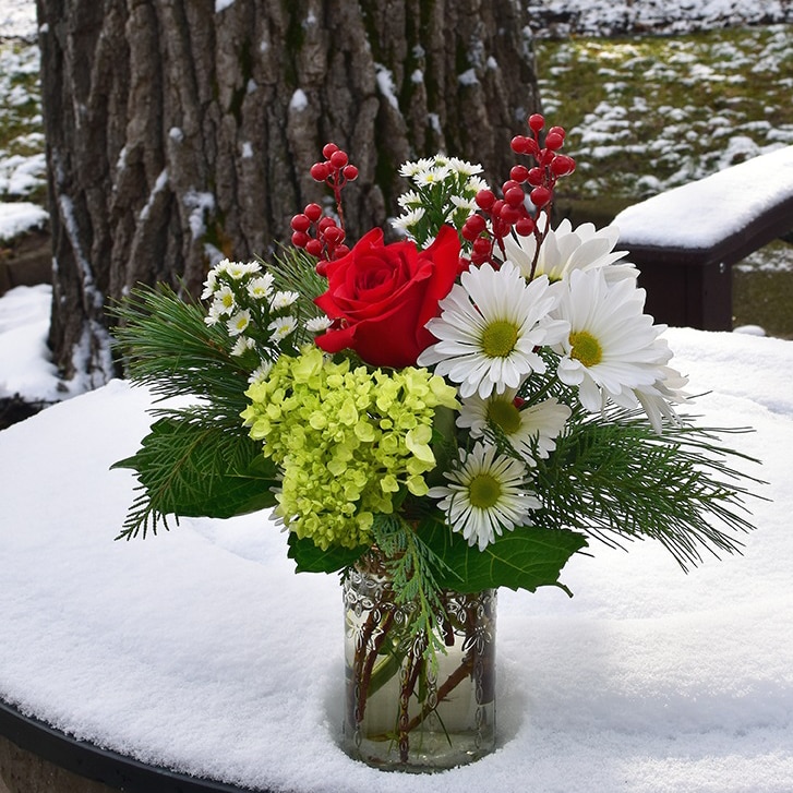 winter bouquet of flowers