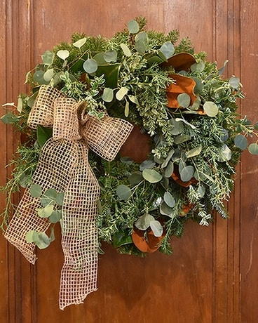 Natural Elements Wreath Flower Arrangement