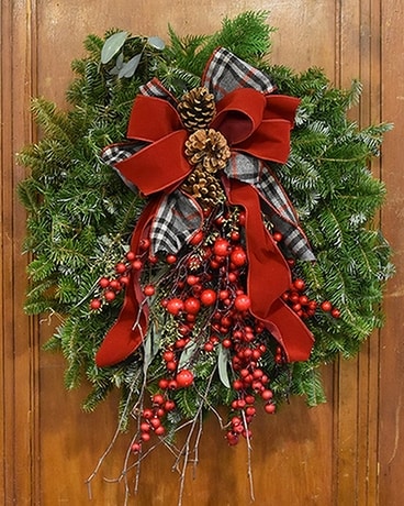 Country Cone Wreath Flower Arrangement