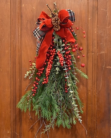 Country Cone Swag Flower Arrangement