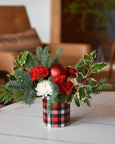 Perfectly Plaid Flower Arrangement