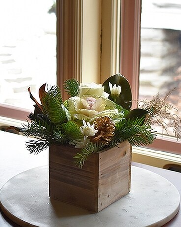 Winter Blooms Box Flower Arrangement