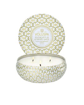 Voluspa Eucalyptus + Sage 3 Wick Tin Candle Gifts
