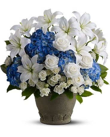 Teleflora's Tranquil Seas Flower Arrangement