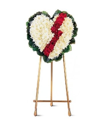 Broken Heart Flower Arrangement