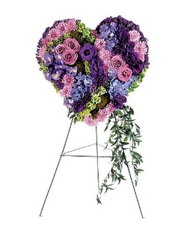 Graceful Tribute Heart Flower Arrangement