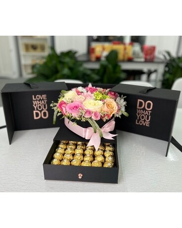 Surprise Bouquet Black Flower Arrangement