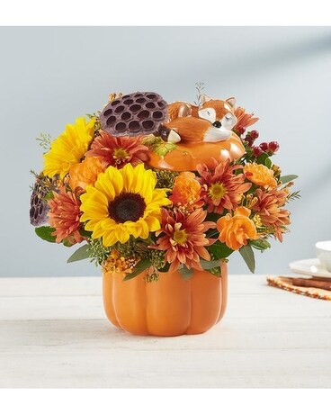 Pumpkin N' Posies Flower Arrangement