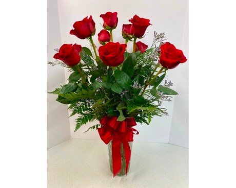 Dozen Red Rose Bouquet Flower Arrangement