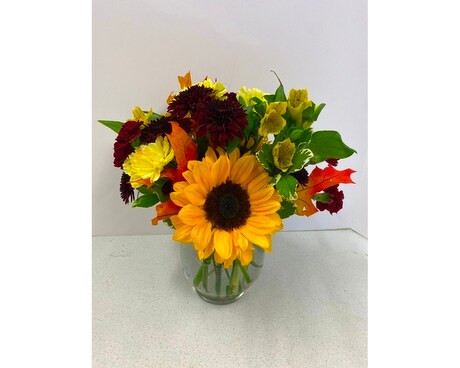 Autumn Bounty Vase Bouquet Flower Arrangement