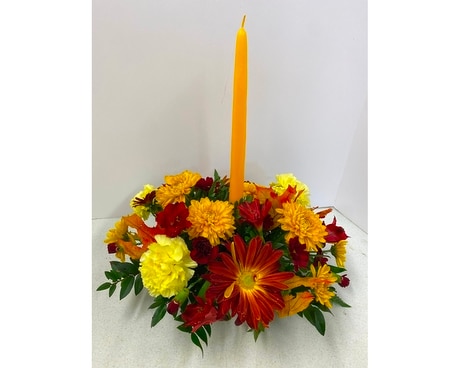 Autumn Glow Centerpiece Flower Arrangement