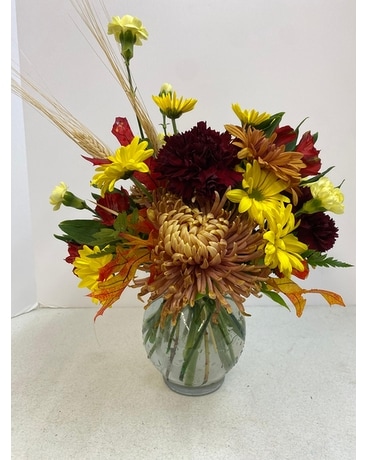 Autumn Bounty Vase Bouquet Flower Arrangement