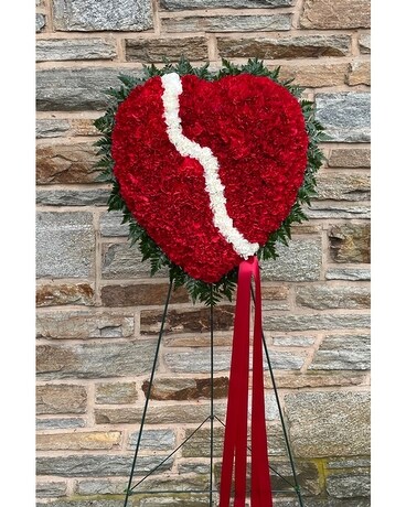 Broken Heart Flower Arrangement