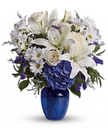 Beautiful in Blue Flower Arrangement