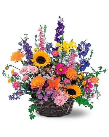 Summer Flower Basket Flower Arrangement