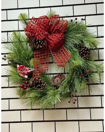 Cozy Cardinal Wreath