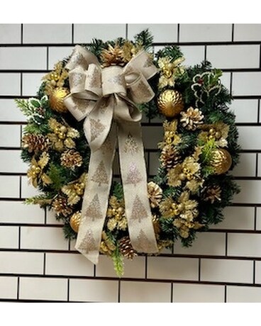 Golden Christmas Wreath