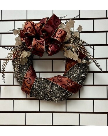 Burgundy Christmas Wreath