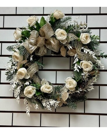 Frosty Rose Wreath